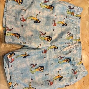 Mermaid Print Swim Shorts, Wes and Willy, small, men’s